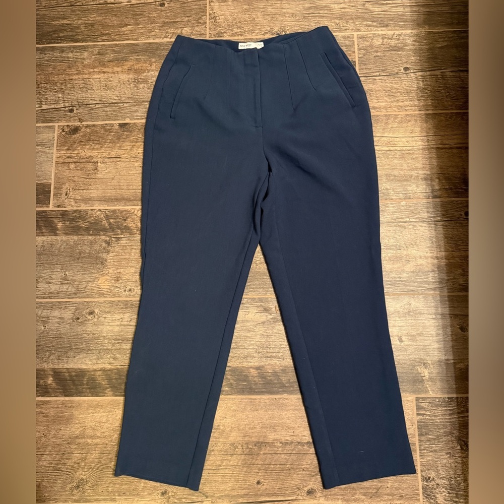 Nine West Navy Cropped Ankle Pants